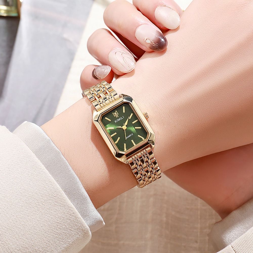 Canvas Strap Watch - Mode roestvrijstalen quartzhorloges Quartz vouwgesp Damespolshorloge