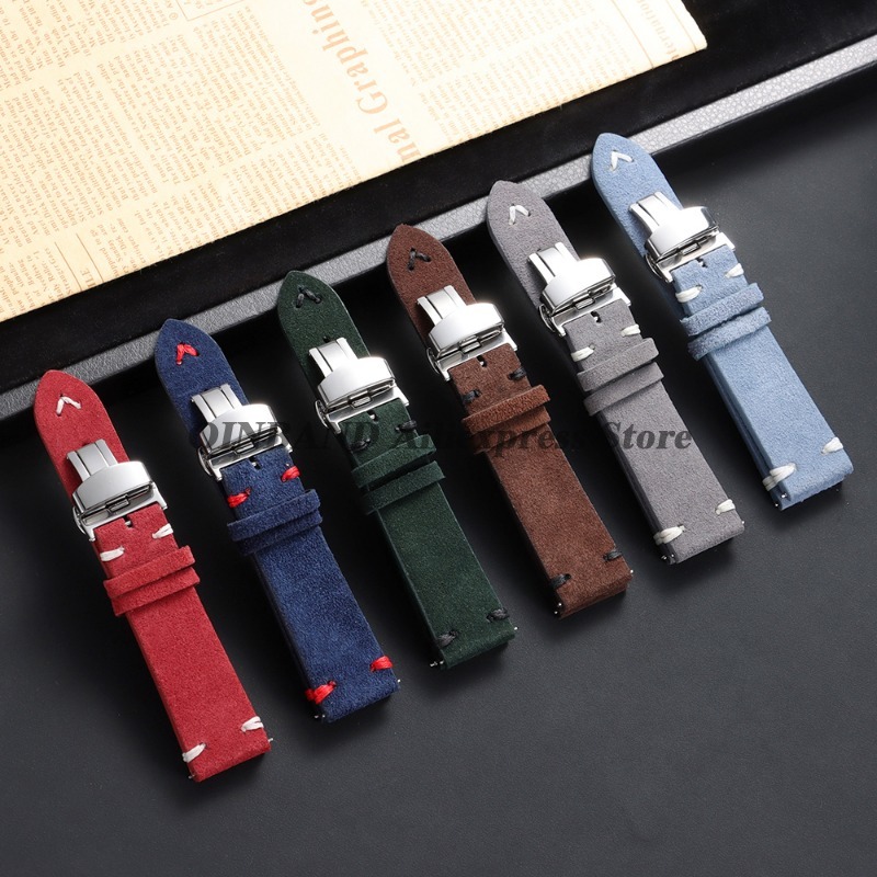 Suede Strap Watch - 18mm 20mm 22mm Quick Release Zachte
