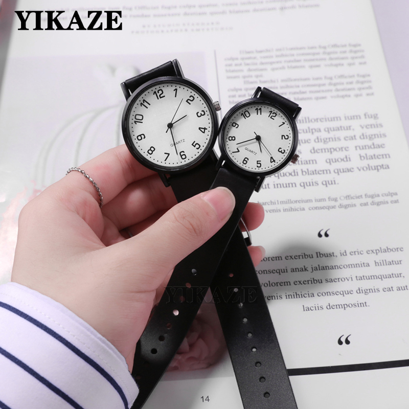 Silicone Band Women - Yikaze Vrouwen Polshorloge Eenvoudig Zwart Wit