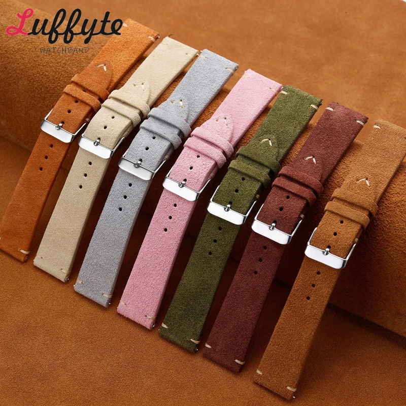 Vintage Suède Lederen Horlogeb - Suede Strap Watch recensie en prijs
