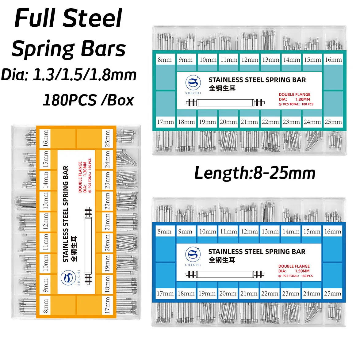 180PCS 1.3mm 1.5mm 1.8mm Rvs H - Spring Bar Tool Set recensie en prijs