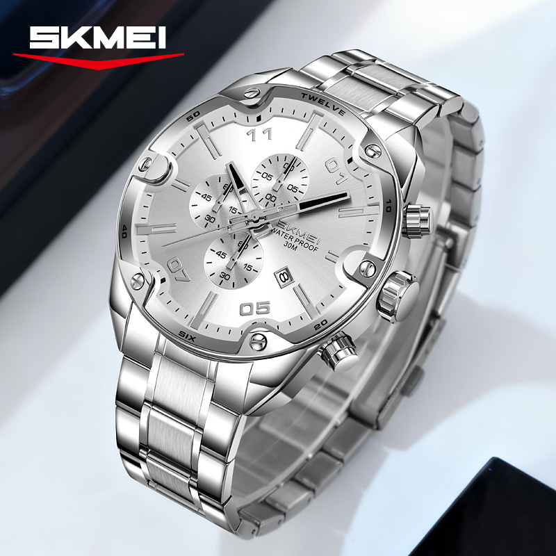 SKMEI 9387 Mode Kalender Chron - Suede Strap Watch recensie en prijs