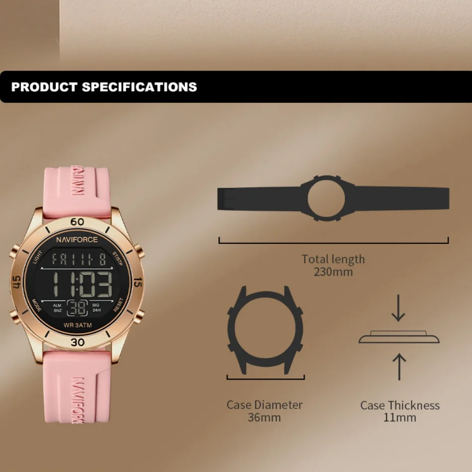 NAVIFORCE Horloge voor dames M - Silicone Band Women recensie en prijs