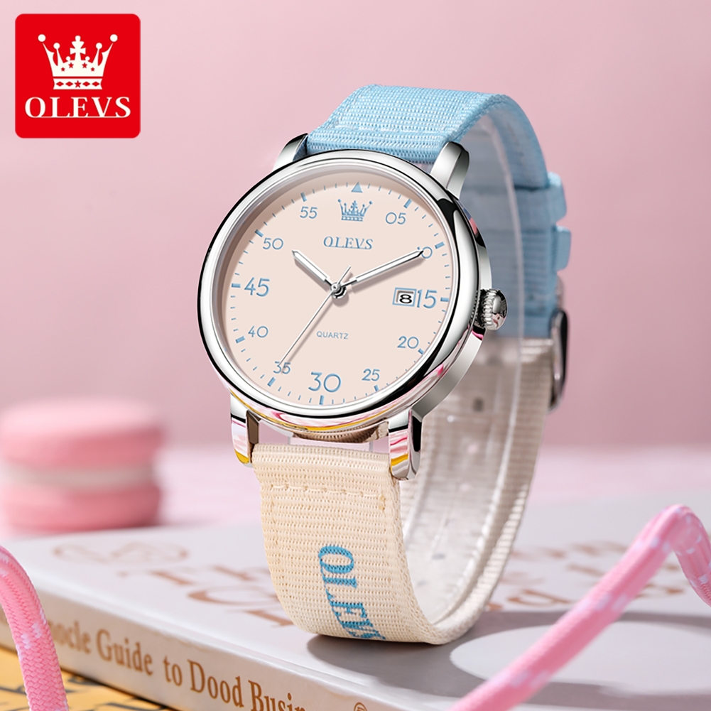 OLEVS Gloednieuwe mode retro-s - Canvas Strap Watch recensie en prijs