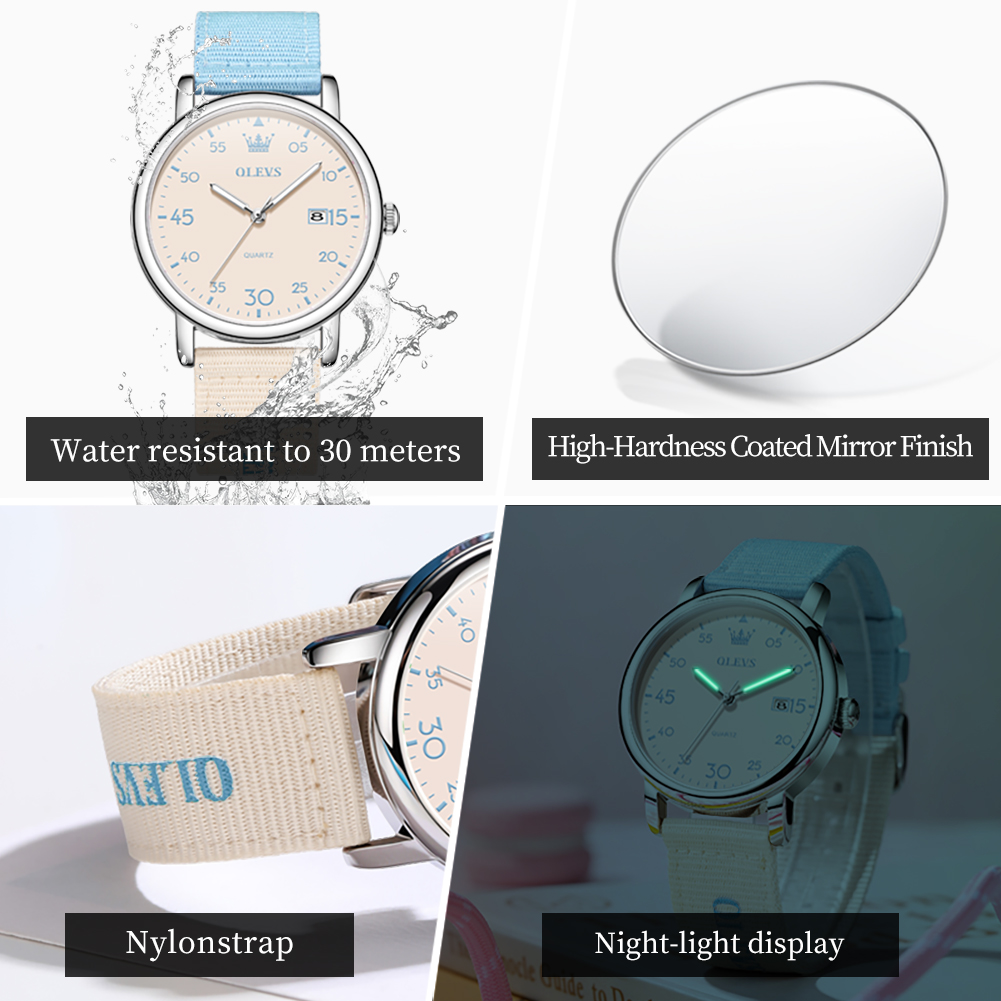 OLEVS Gloednieuwe mode retro-s - Canvas Strap Watch recensie en prijs