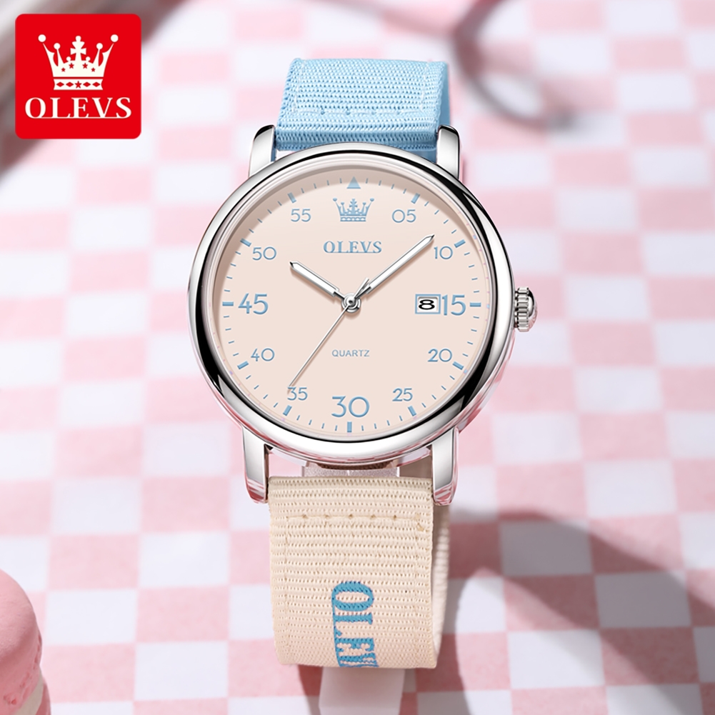OLEVS Gloednieuwe mode retro-s - Canvas Strap Watch recensie en prijs