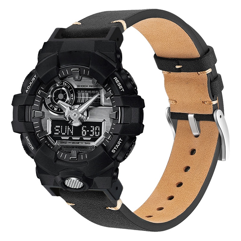 Echt leer 16mm band voor Casio - Casio Watch G-Shock Dw-5600 recensie en prijs
