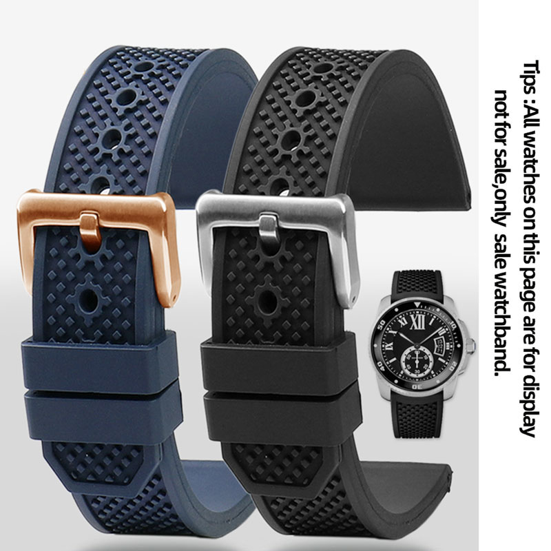 Fluororubber horlogeband 23 mm - Cartier Watch Tank recensie en prijs