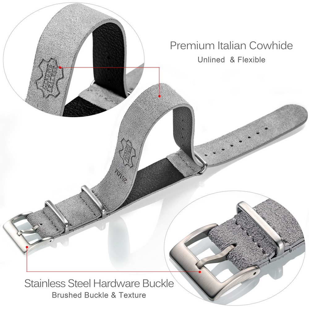 Hemsut Echt Lederen Horloge Ba - Suede Strap Watch recensie en prijs
