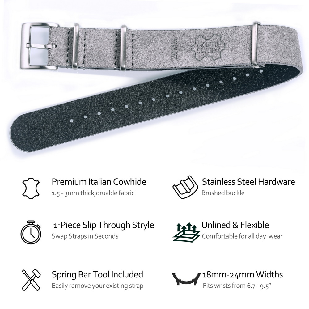 Hemsut Echt Lederen Horloge Ba - Suede Strap Watch recensie en prijs